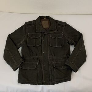 Rogue Coat Men M Cargo Pocket Green Utility 100% Cotton Gorpcore‎ Rugged Outdoor